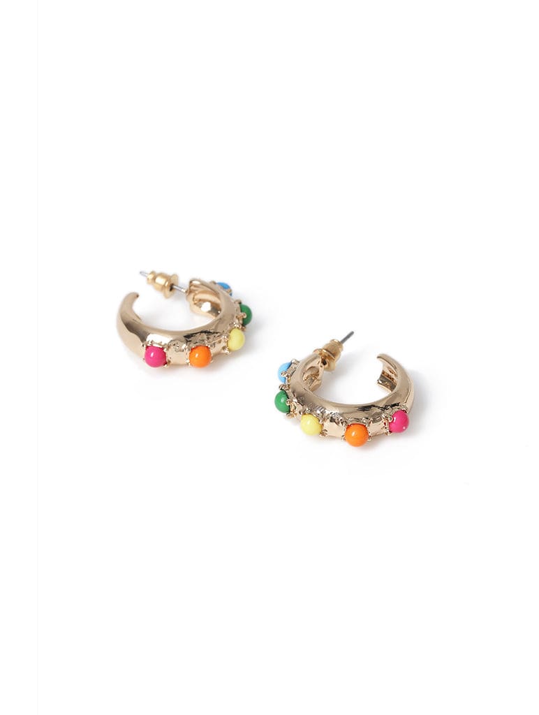 Rainbow Hoop Earrings