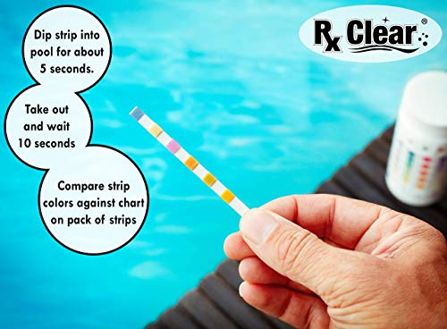 Rx Clear 1-Inch Stabilized Chlorine Tablets | One 8-Pound Bucket | Use As Bactericide, Algaecide, and Disinfectant in Swimming Pools and Spas | Slow Dissolving and UV Protected