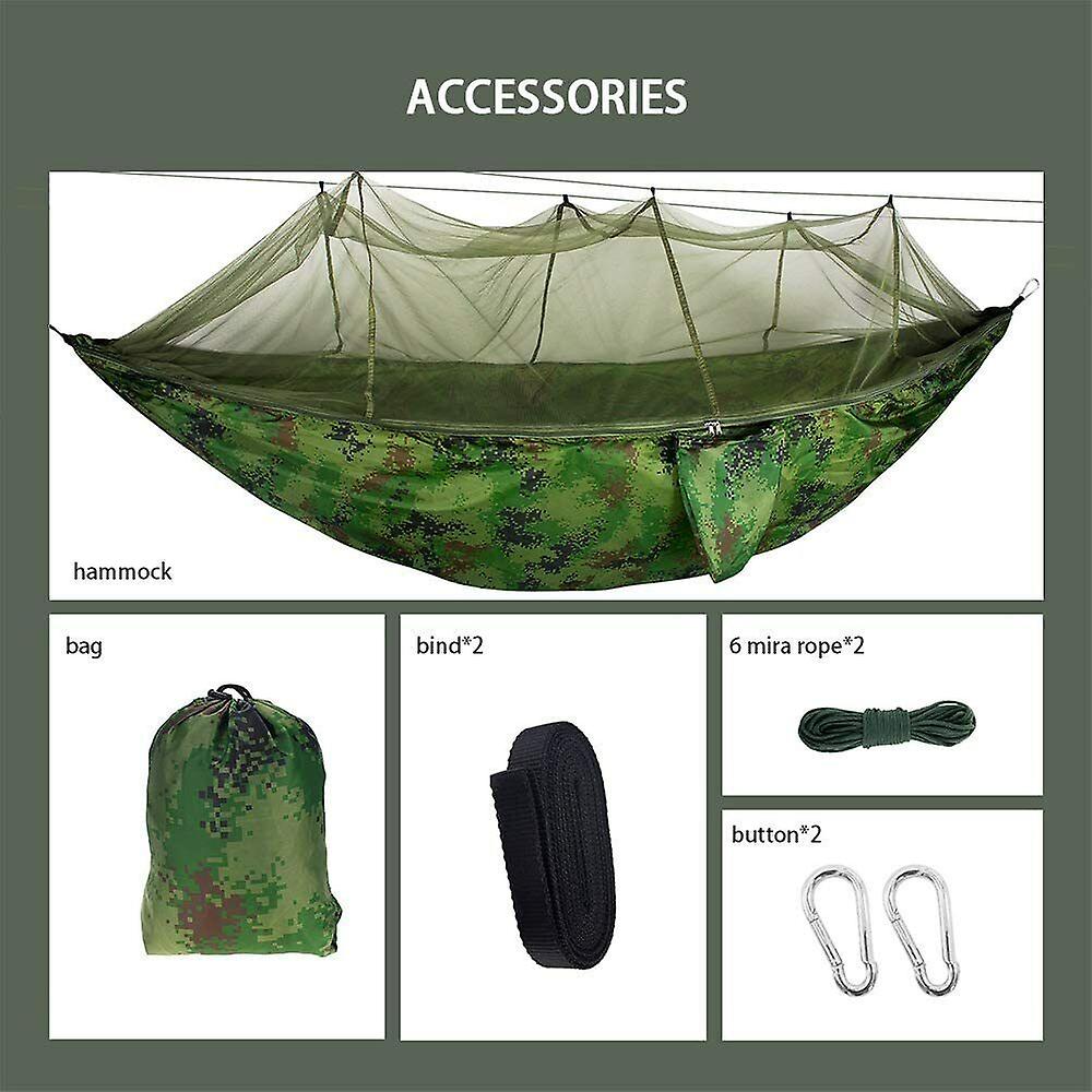Double Person Outdoor Travel Camping Tent Hanging Hammock With Mosquito Net New.