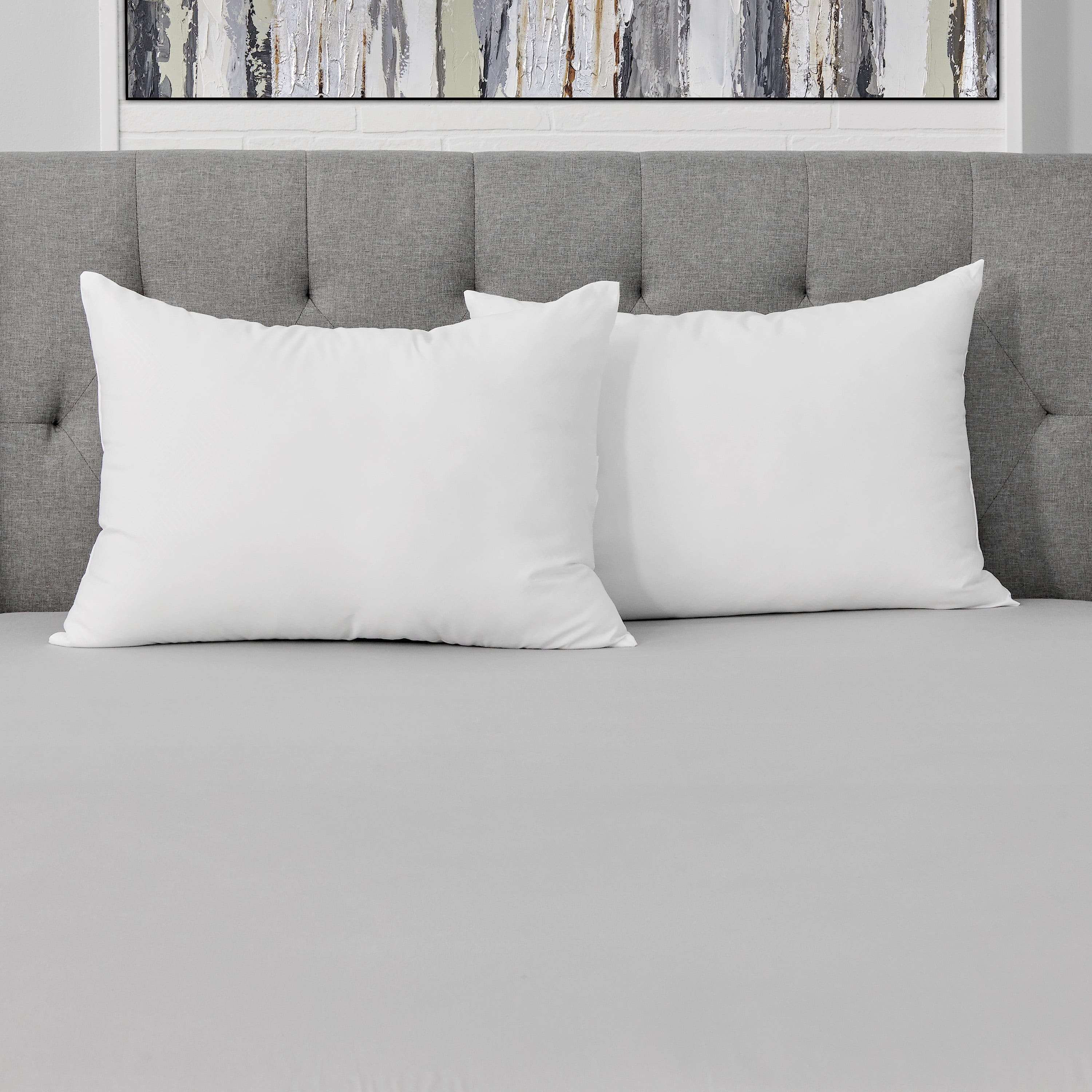 Mainstays Soft Support Microfiber Bed Pillow, Standard/Queen, Set of 2