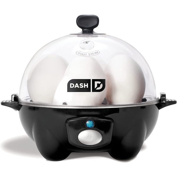 Rapid Egg Cooker - 6 Egg Capacity Electric Egg Cooker with Auto Shut Off Feature - Black - - 36812023