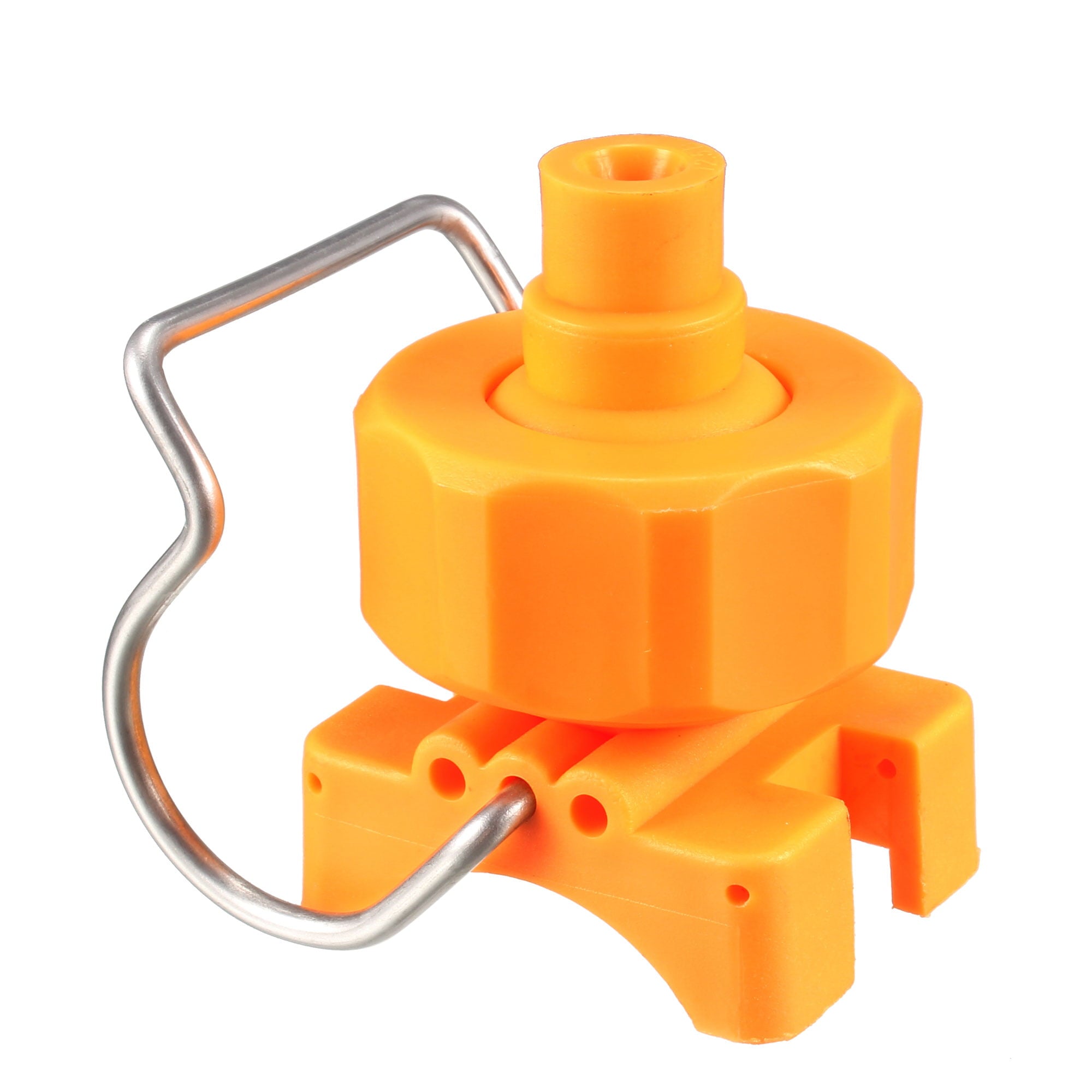 Uxcell 3/4" Adjustable Ball Flat Fan Full Cone Clamp Spray Nozzle Watering Irrigation Plastic Yellow 1pcs