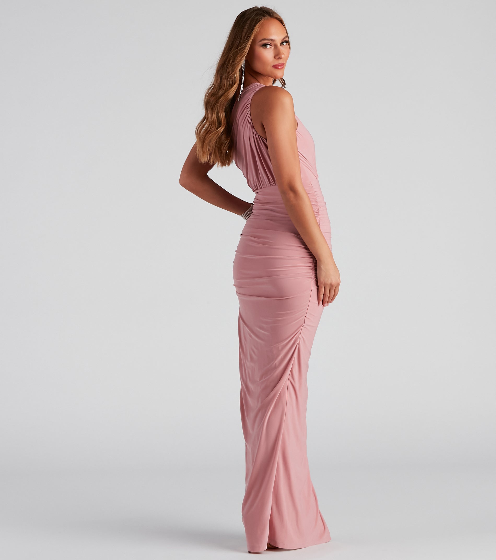 Adora Formal One-Shoulder Ruched Dress