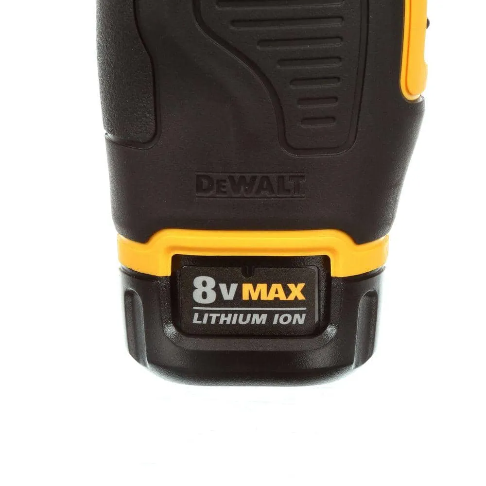 DEWALT 8V MAX Cordless Gyroscopic Screwdriver with Adjustable Handle, (2) 1.0Ah Batteries, Charger, and Bag DCF680N2
