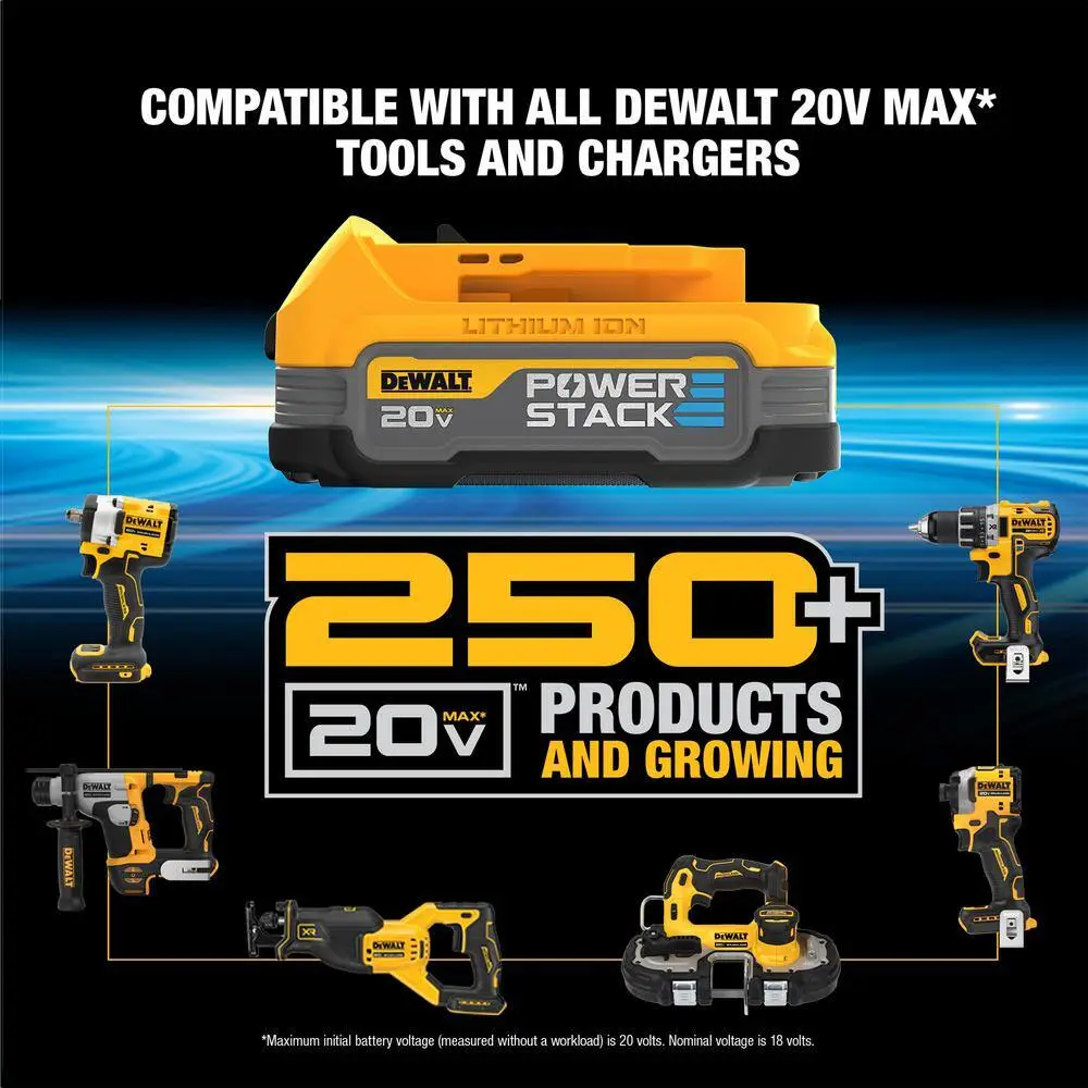 DEWALT ATOMIC 20V MAX Brushless Cordless Compact 12 in. DrillDriver and 20V POWERSTACK Compact Battery Kit DCD708BWP034C