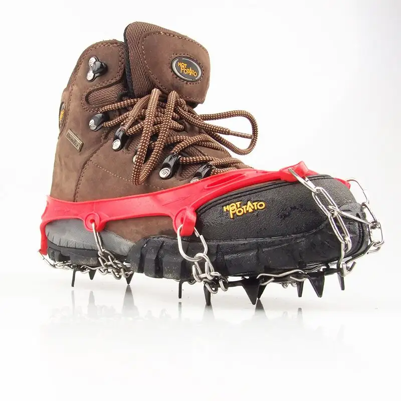 1 Pair Snow Traction Cleat 11 Teeth Crampon Footwear Traction with Storage Bag