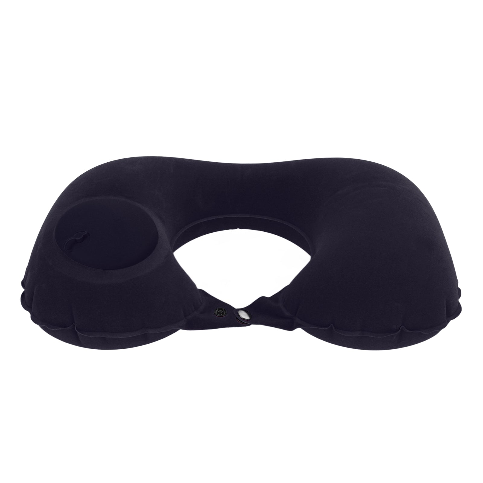 Neck Pillow, U Shaped Pillow Sofft  Buckle Flocking Fabric Ergonomic Cervical Protection Wide Application  For Airplane Dark Blue