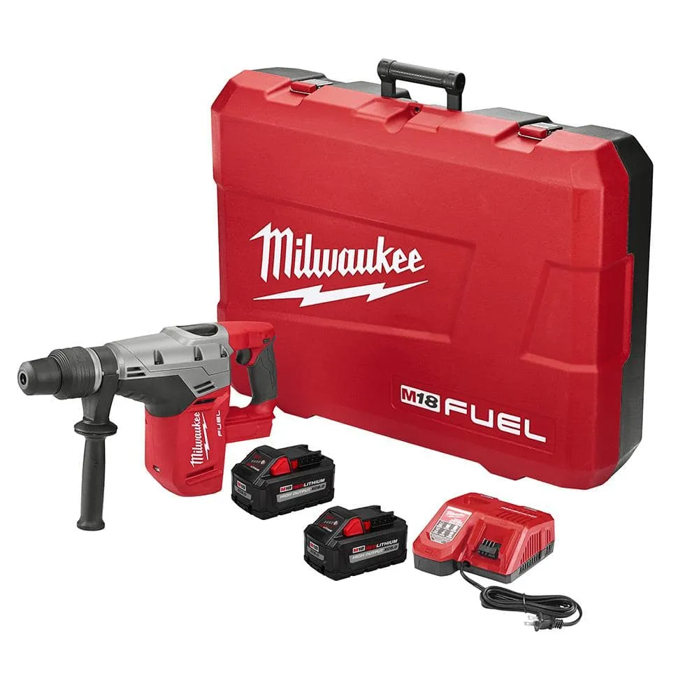 Milwaukee M18 FUEL 18V Lithium-Ion Brushless Cordless 1-9/16 in. SDS-Max Rotary Hammer Kit w/ Two 8.0Ah Batteries & Hard Case 2717-22HD