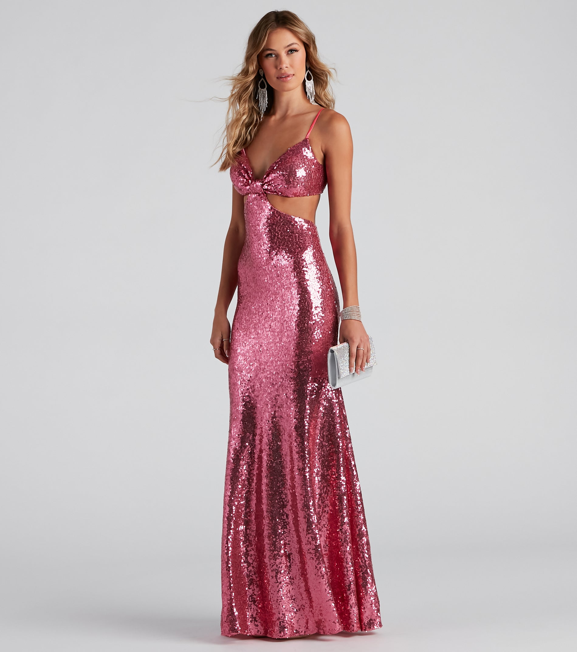 Athena Formal Cutout Sequin Dress