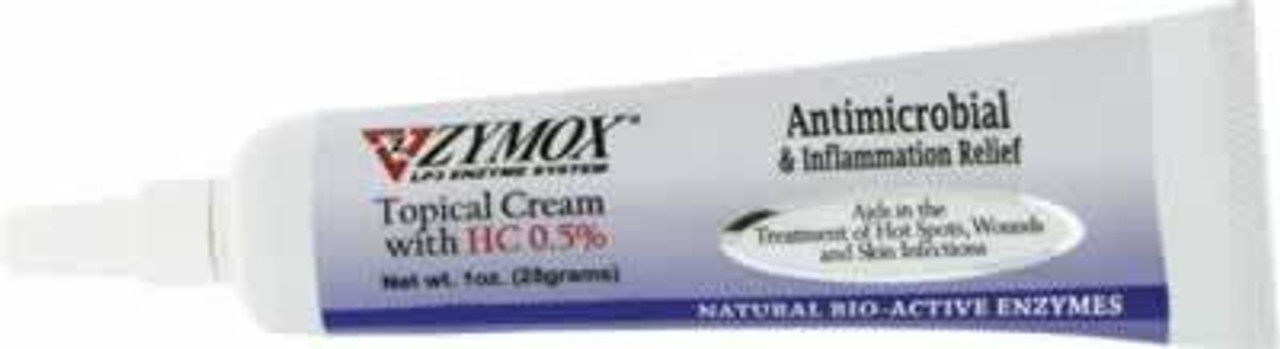 Zymox Hydrocortisone 0.5% Topical Cream for Dogs and Cats， 10 Ounces