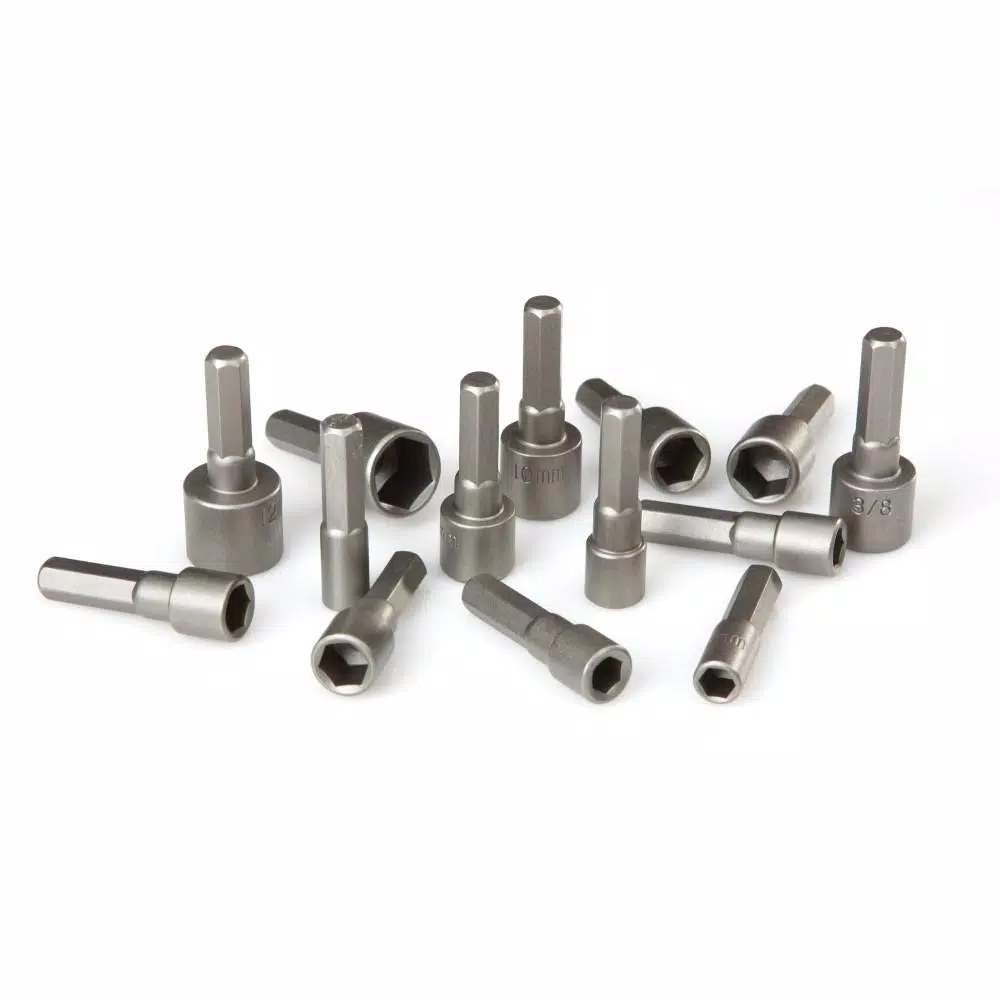 TEKTON 3/16 in. to 7/16 in. 5 mm to 12 mm Steel Power Nut Driver Bit Set (14-Piece) and#8211; XDC Depot