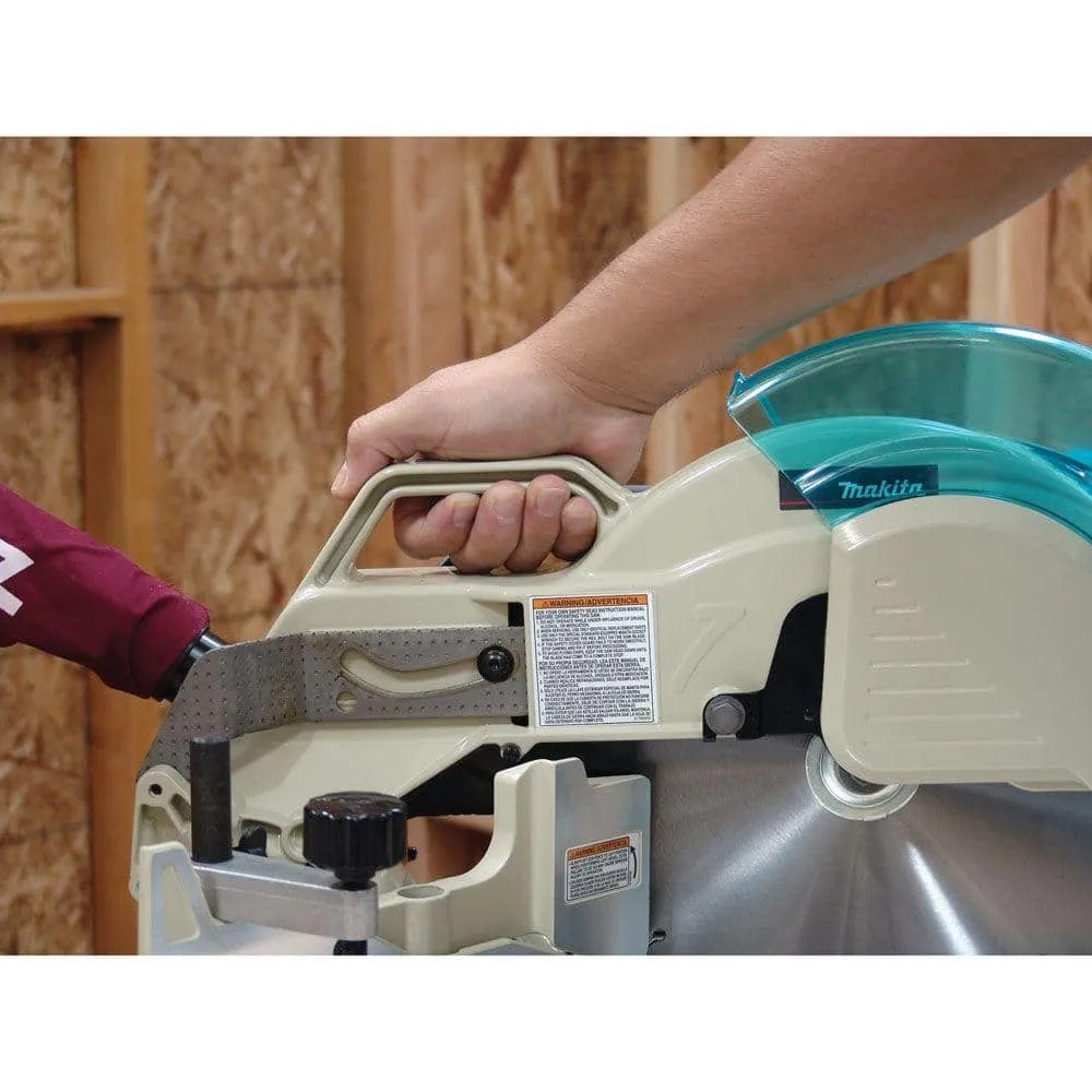 Makita 15 Amp 12 in. Corded Single-Bevel Compound Miter Saw with 40T Carbide Blade and Dust Bag LS1221