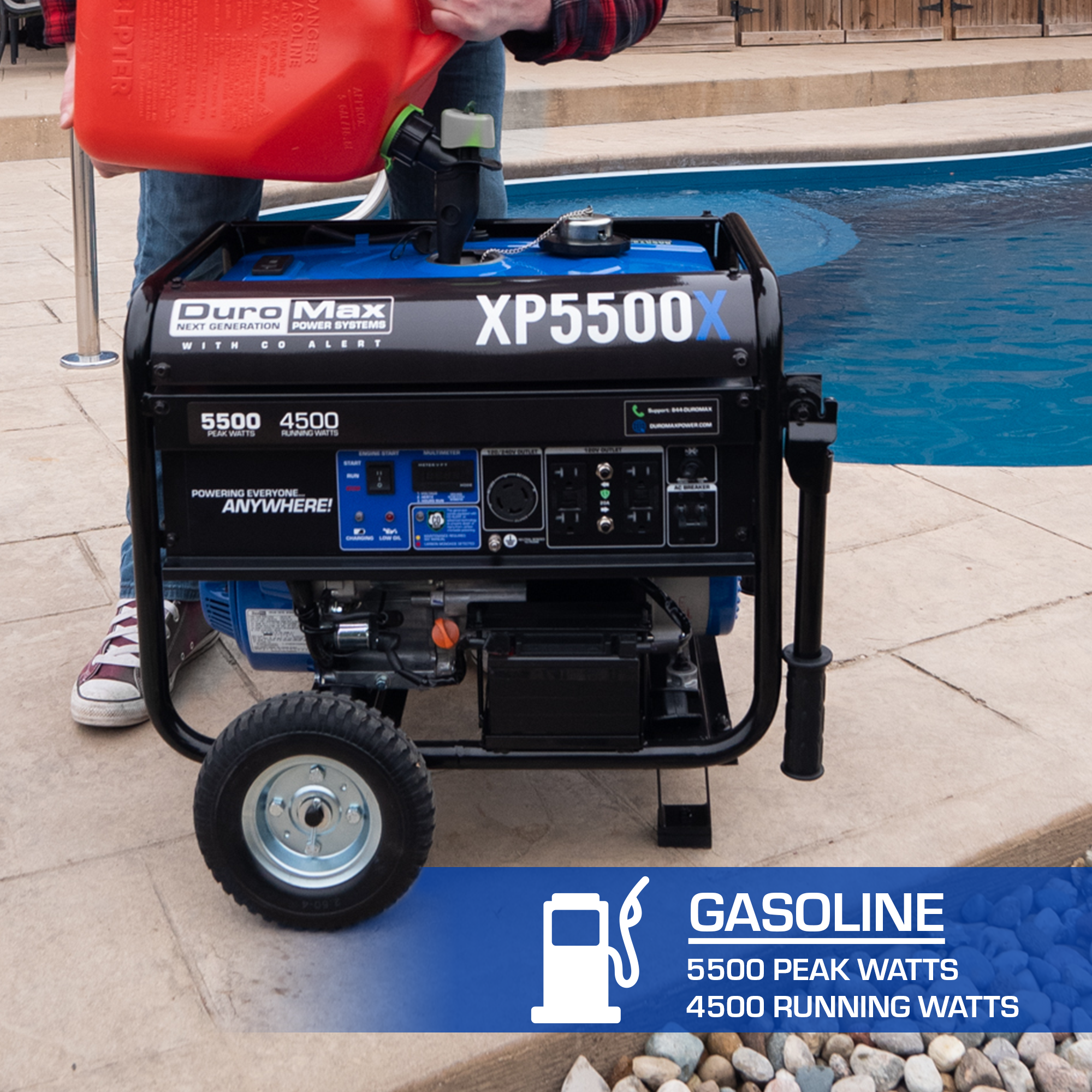 5,500 Watt Gasoline Portable Generator w/ CO Alert