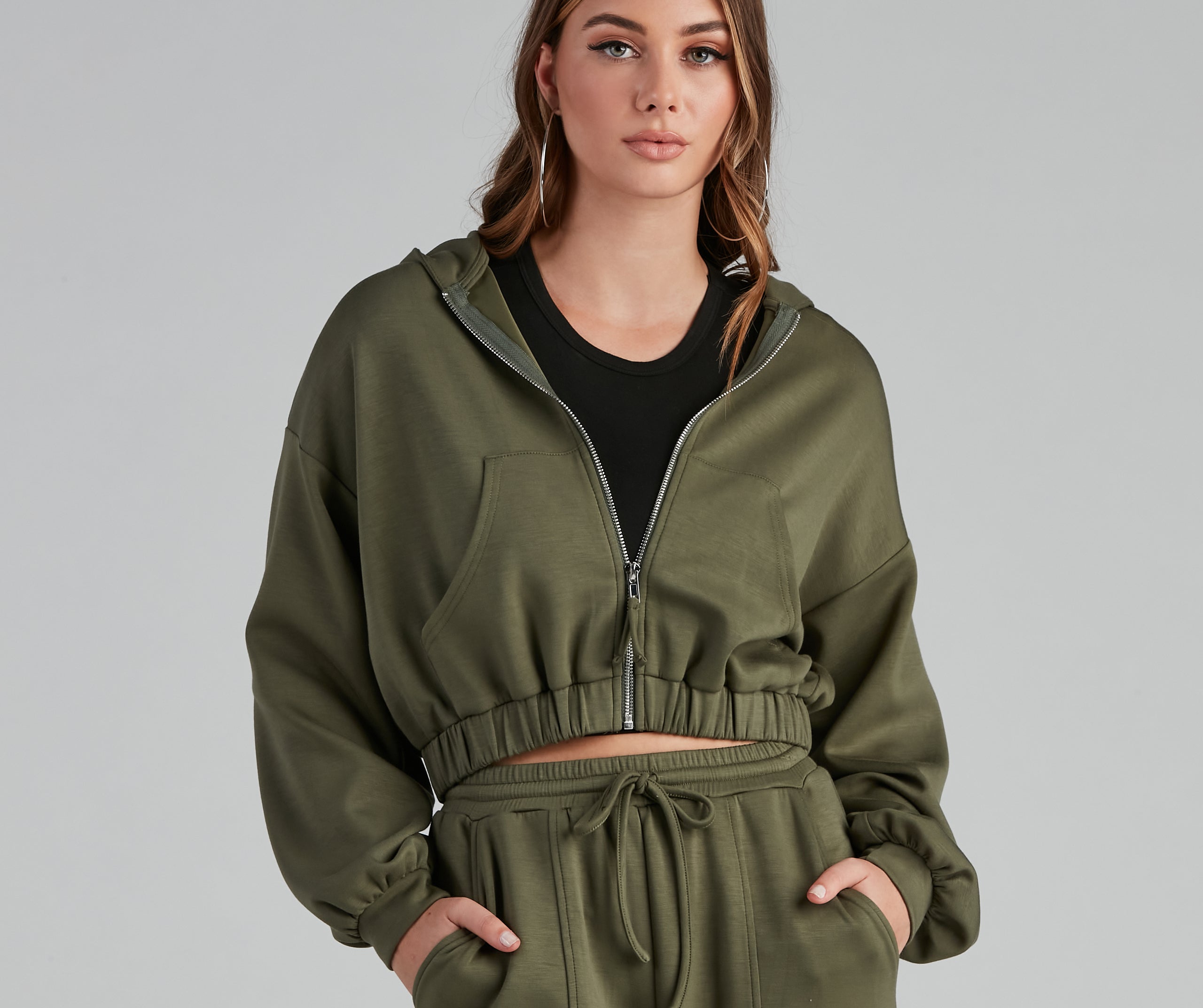 Trendsetting Babe Zip-Up Hoodie