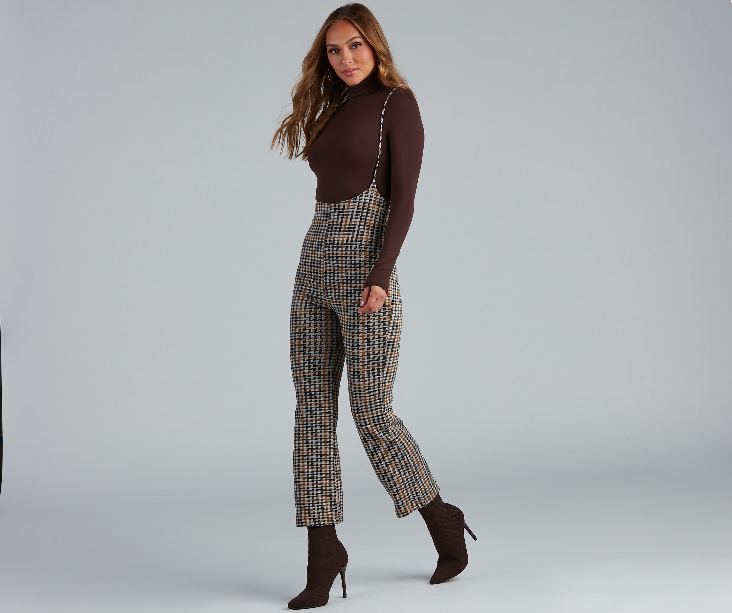 Perfectly Plaid Suspender Pants