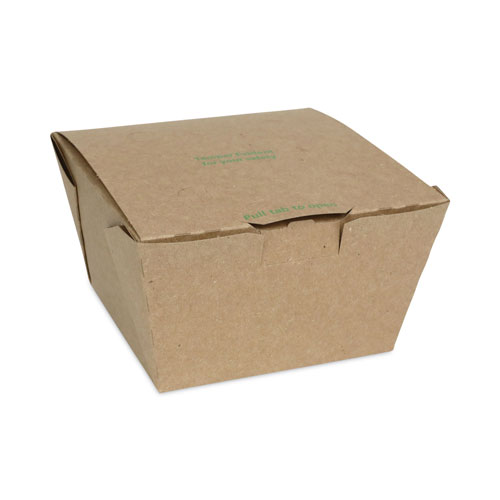 Pactiv Earth Choice Tamper Evident Paper OneBox | 4.5 x 4.5 x 3.25， Kraft， 200