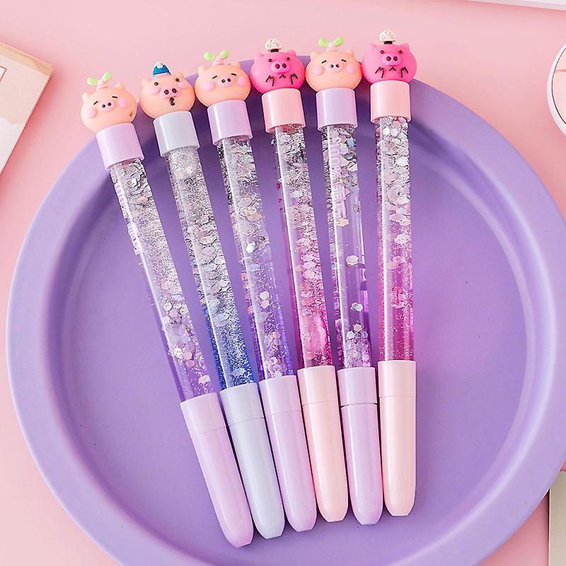 0.5mm Quicksand Pen Cute Cartoon Animal Shape Suitable For Student Gift Stationery Writing Supplies (little Bear)