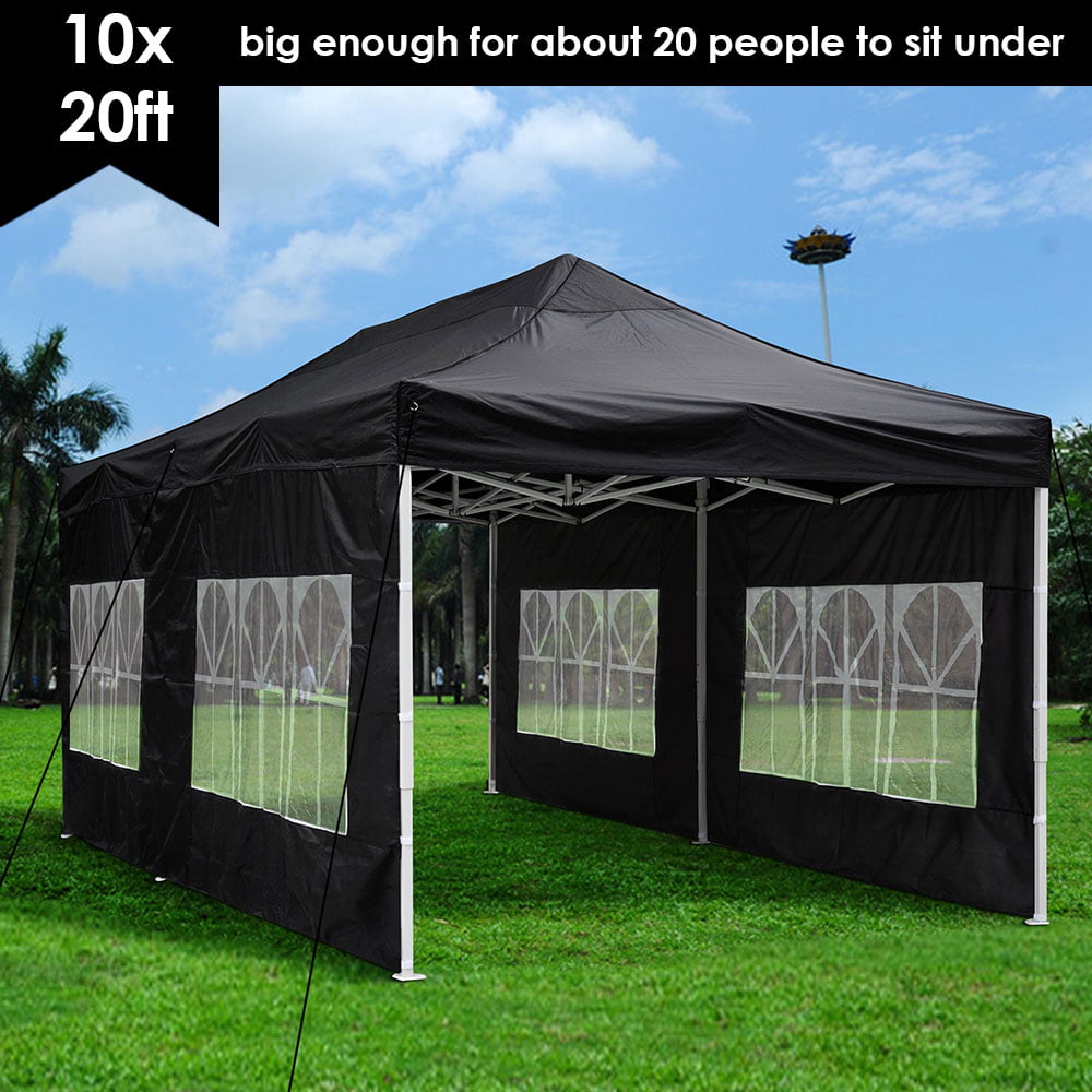 Yescom 10x20' EZ Pop Up Canopy Folding Wedding Party Tent Outdoor Black