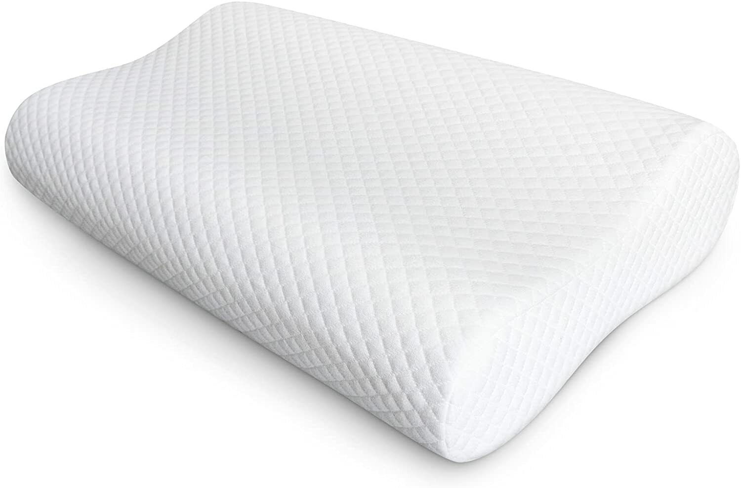 Memory Foam, 3 Layer Adjustable Contour Pillows, Cervical Orthopedic Pillow White