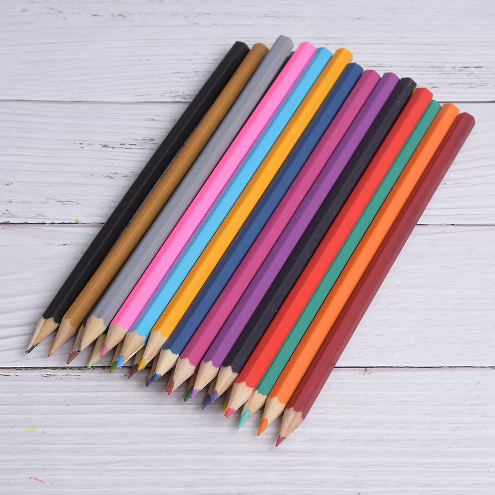 48pcs Color Pencil Wood 24 Colors Drawing Pen Artist School Stationery Art Supplies