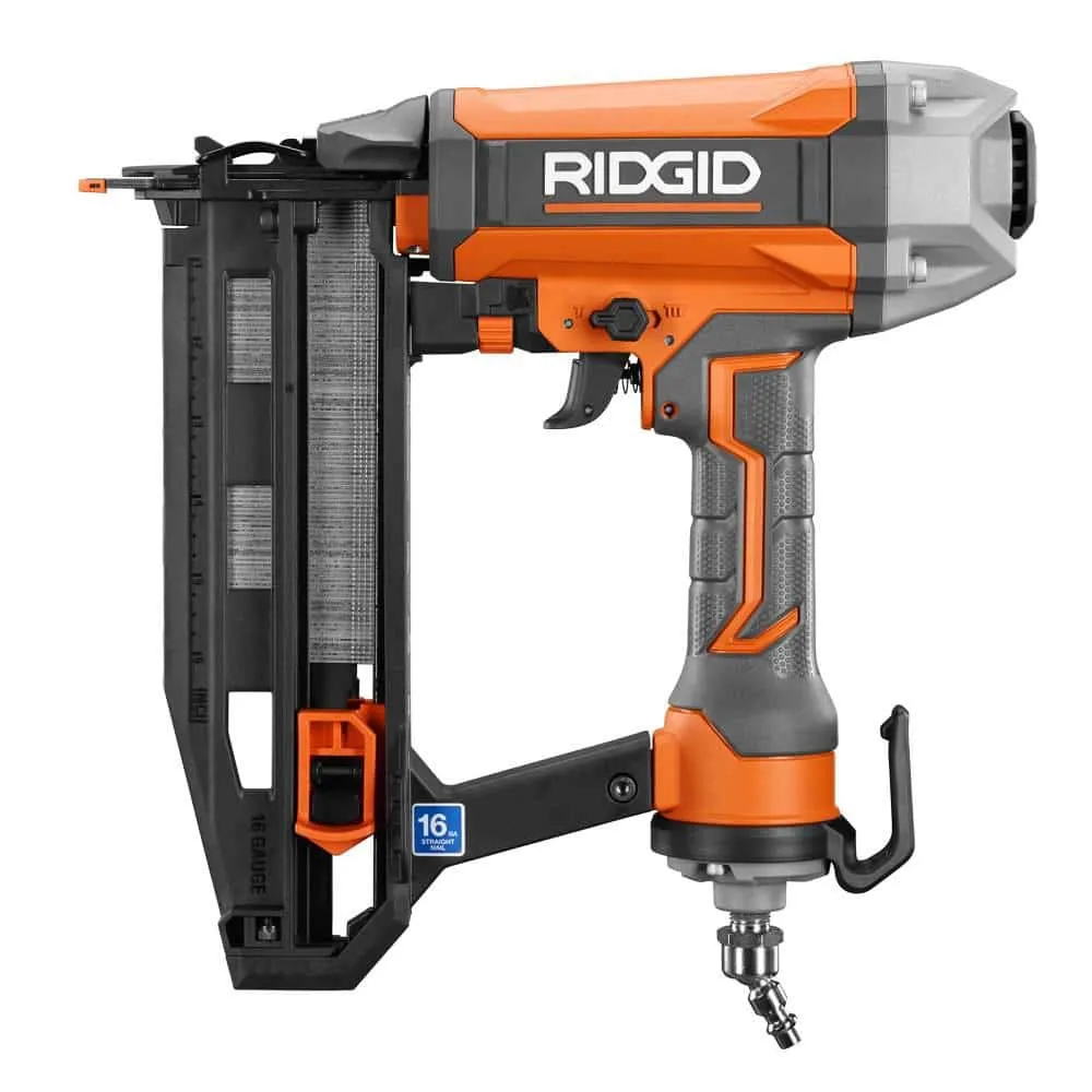 RIDGID Pneumatic 16-Gauge 2-1/2 in. Straight Finish Nailer with CLEAN DRIVE Technology R250SFF