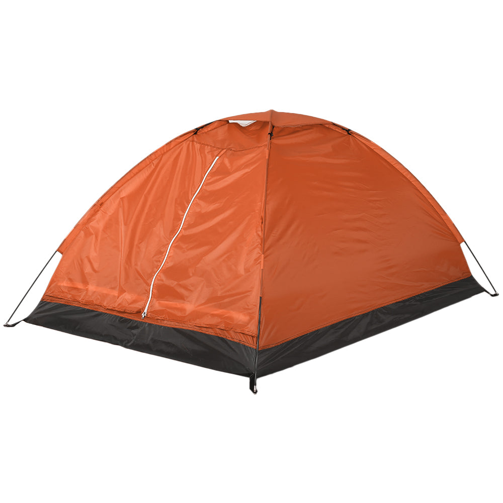 Tent 2 Person Waterproof， Outdoor  Camping Pop up Canopy Tent for Fishing Hiking Camping(200*130*110cm/6.56*4.27*3.61ft，Orange)