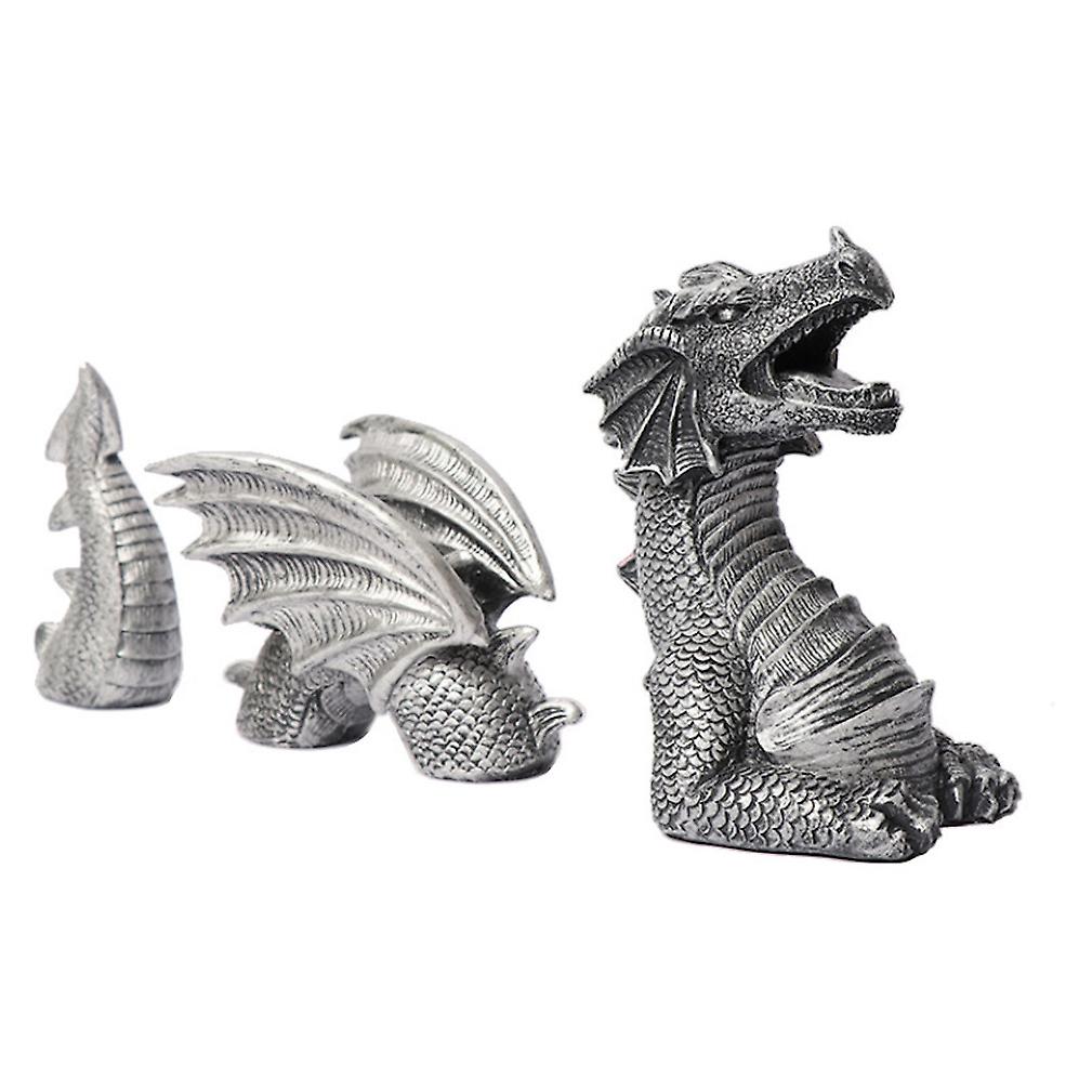 Hree-section Dragon Garden Statues Sculptures Outdoor Ornament Crafts