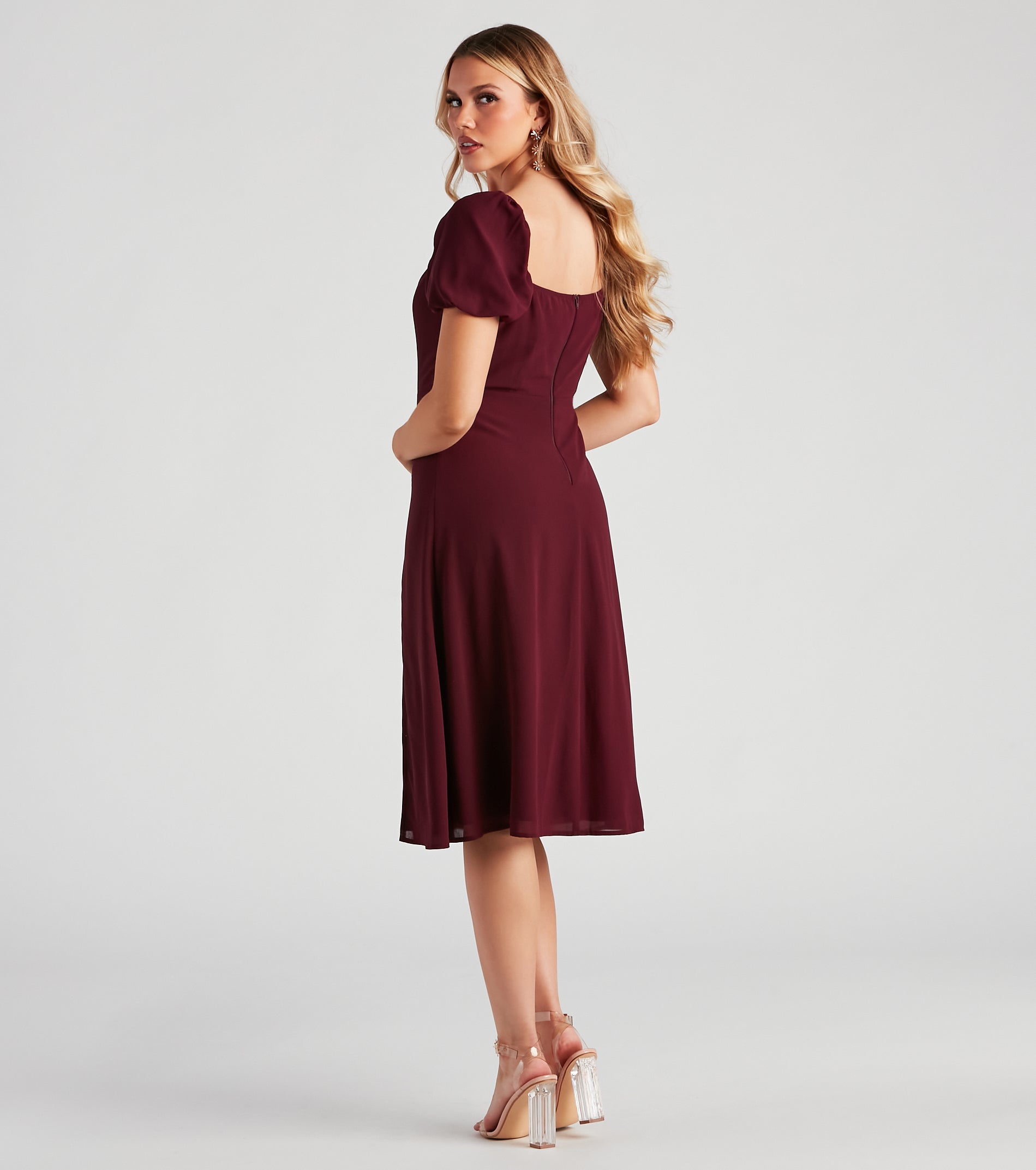 Sweet Harmony Chiffon Midi Dress