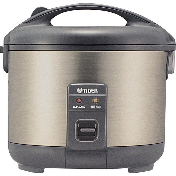 10 Cup ELECTRIC RICE COOKER WARMER. KEEP WARM A MAXIMUM OF 12 HOURS. INCLUDES STEAM BASKET， SPATULA， AND RICE MEASURING CUP - - 36679983