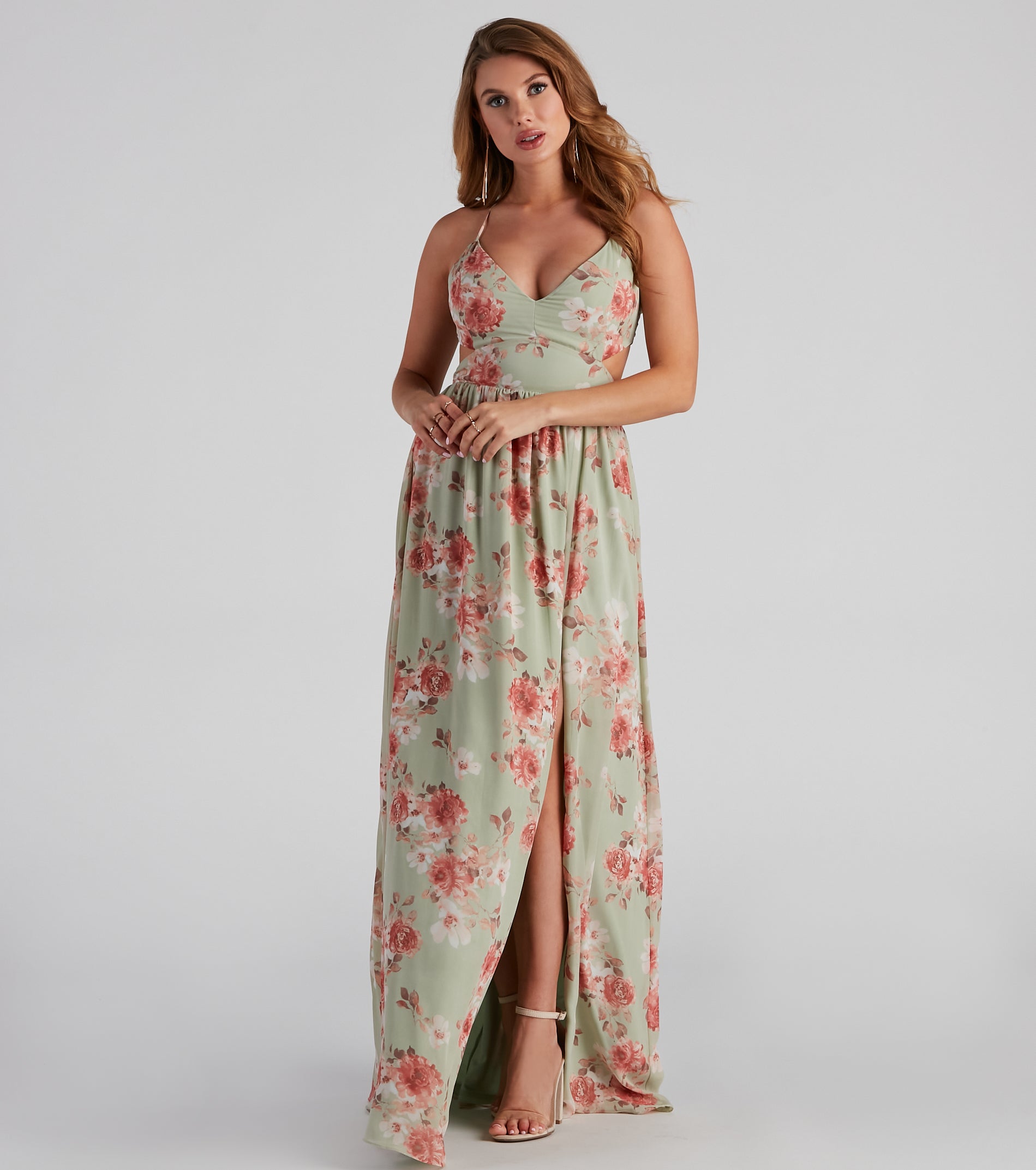 Bailey Floral Chiffon A-Line Dress