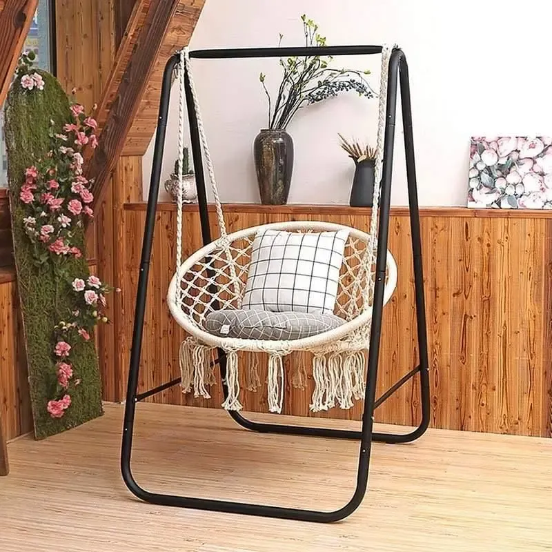 Cotton Rope Hanging Hammock Chair Macrame Swing Chair