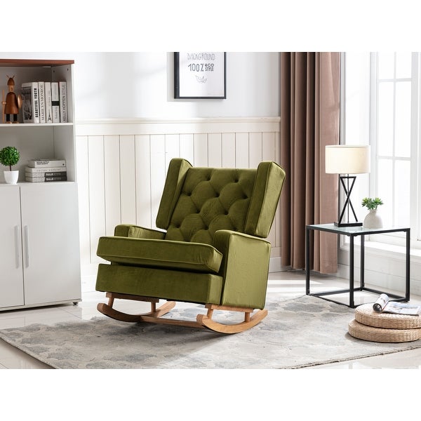 Mid-Century Modern Comfortable Rocking Chair Living Room Accent Chair