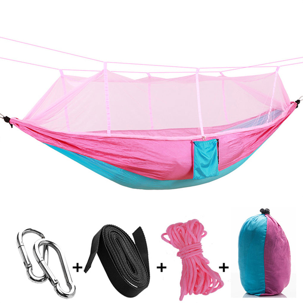 TureClos Outdoor Mosquito Net Camping Nylon Double Camping Air Swing Hammock