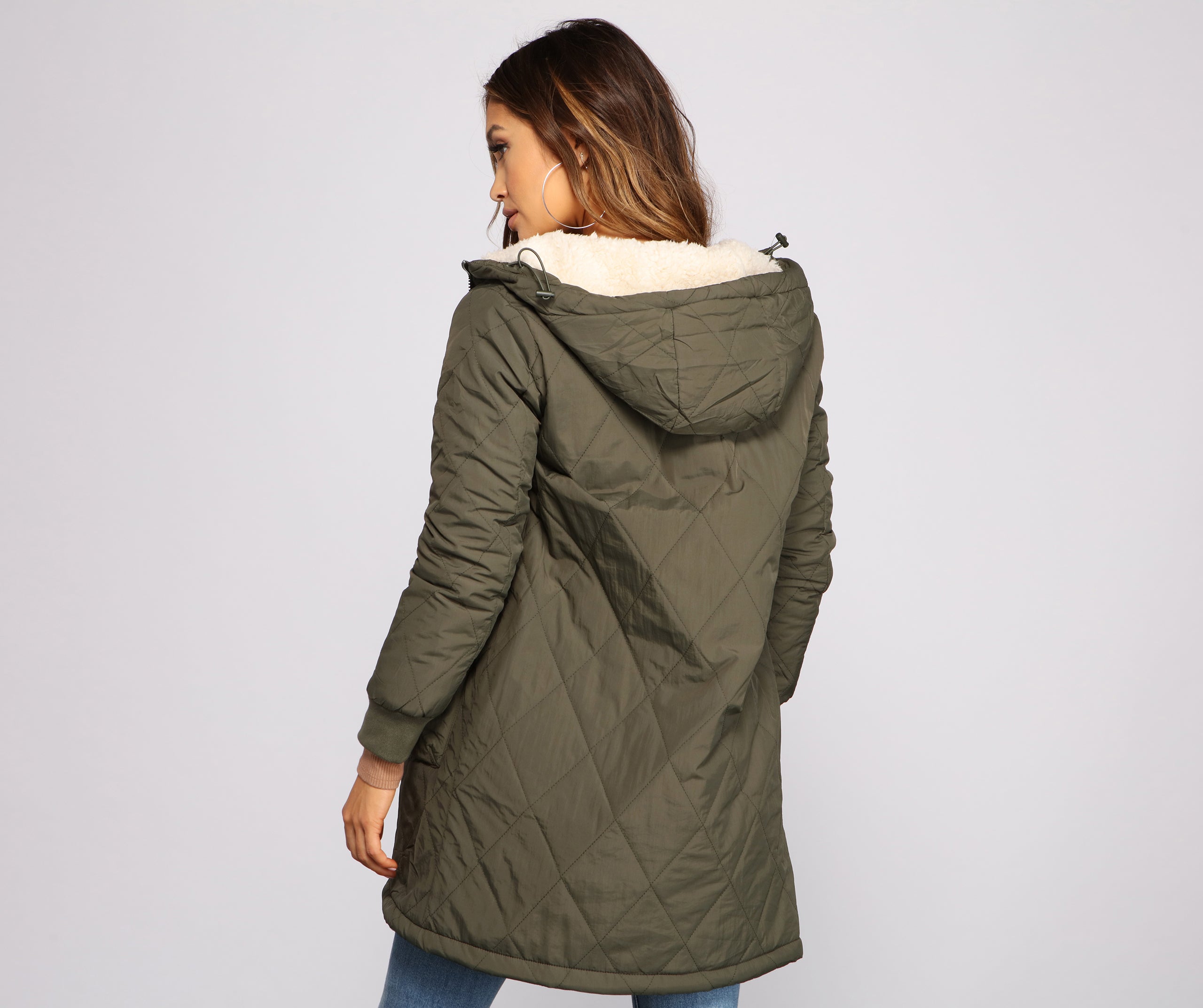 Bundle Up Reversible Long Line Puffer Jacket