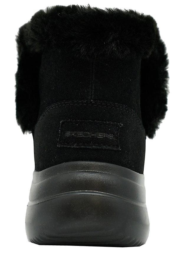 Skechers On The Go Midtown So Plush Black Womens Suede Ankle Boots