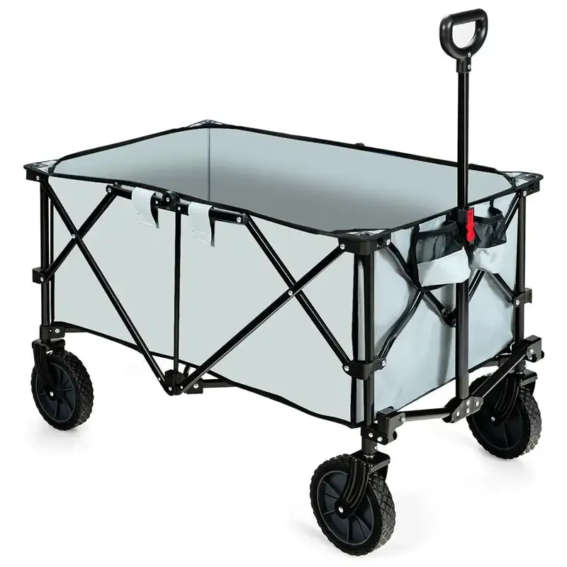 Outdoor Collapsible Utility Garden Wagon Cart Trolley Buggy