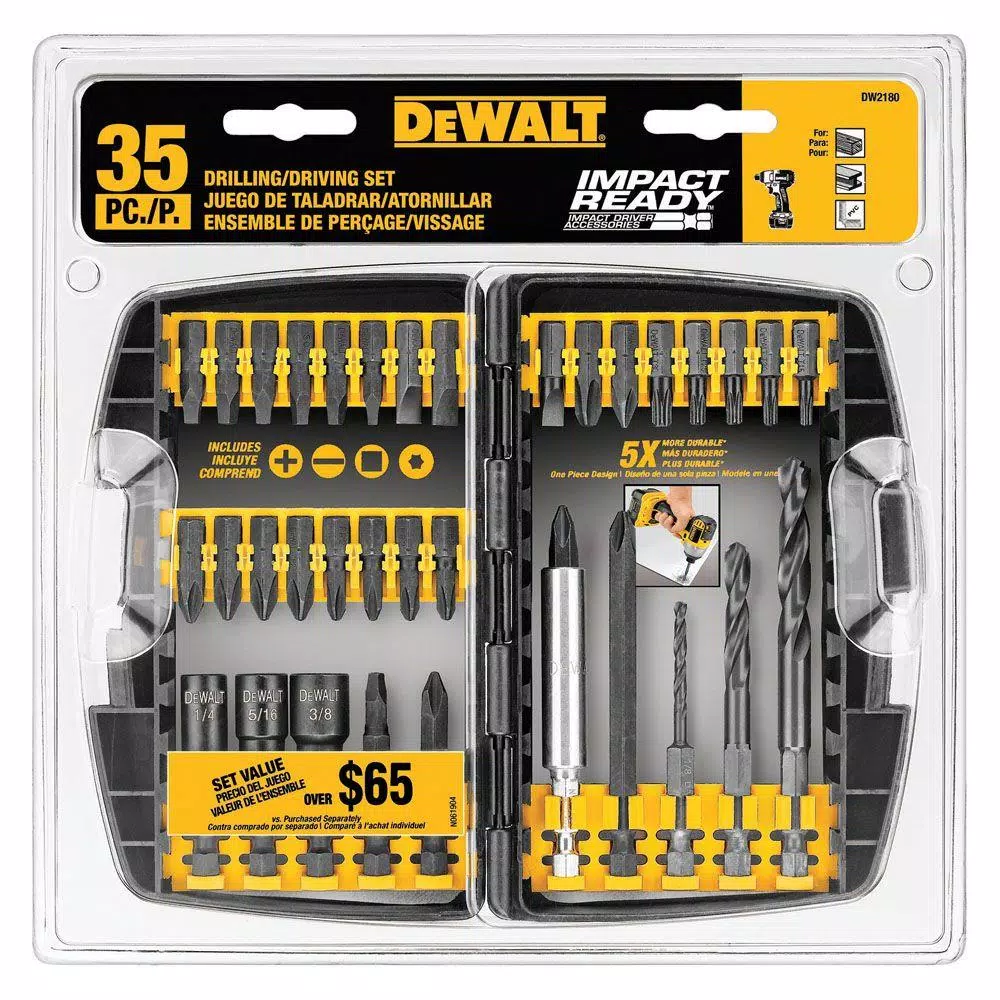 DEWALT IMPACT READY Drilling and Fastening Set (35-Piece) and#8211; XDC Depot