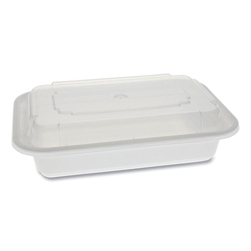 Pactiv Newspring VERSAtainer Microwavable Containers | Rectangular， 16 oz， 5 x 7.25 x 2， White