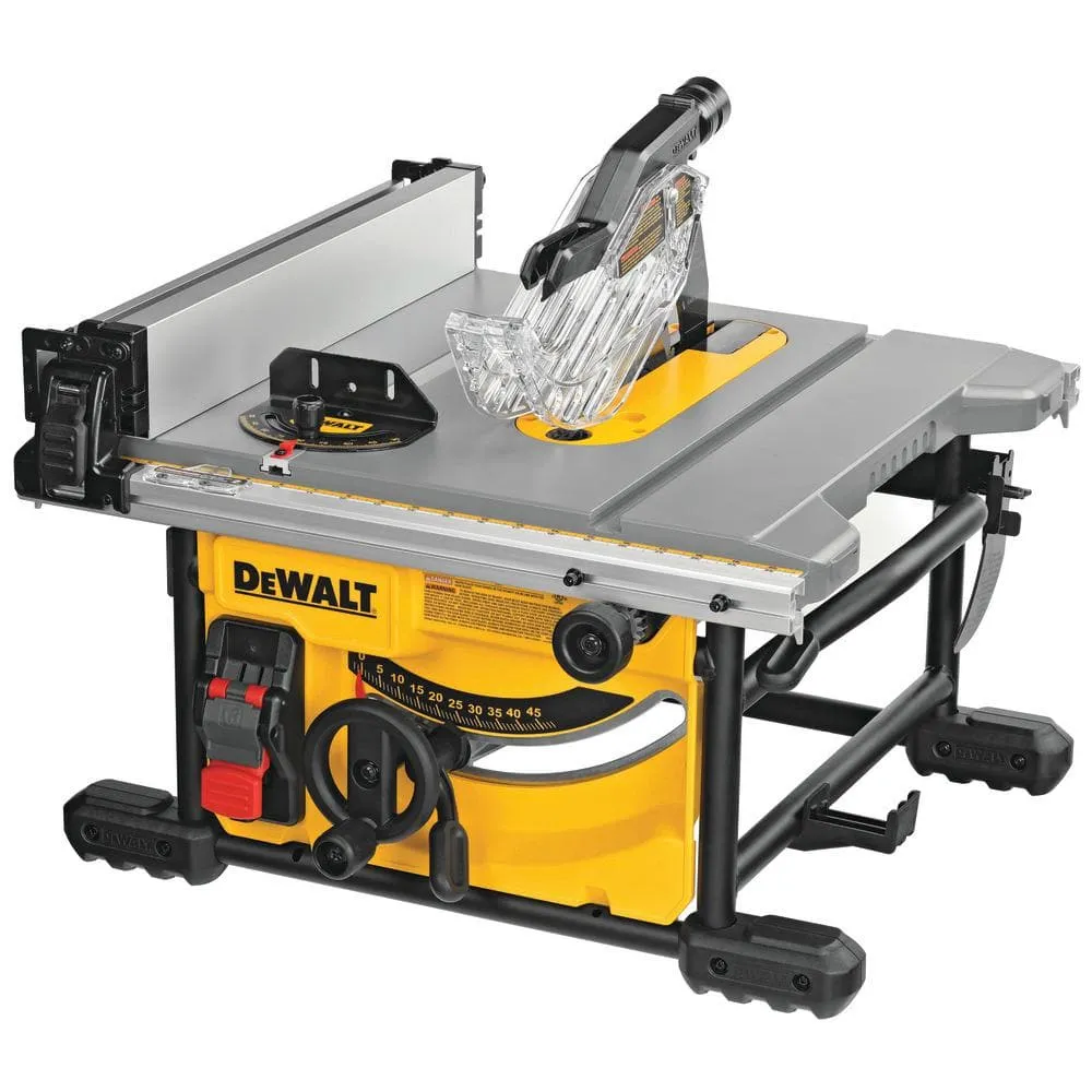 DEWALT 15 Amp Corded 8-1/4 in. Compact Portable Jobsite Tablesaw (Stand Not Included) DWE7485