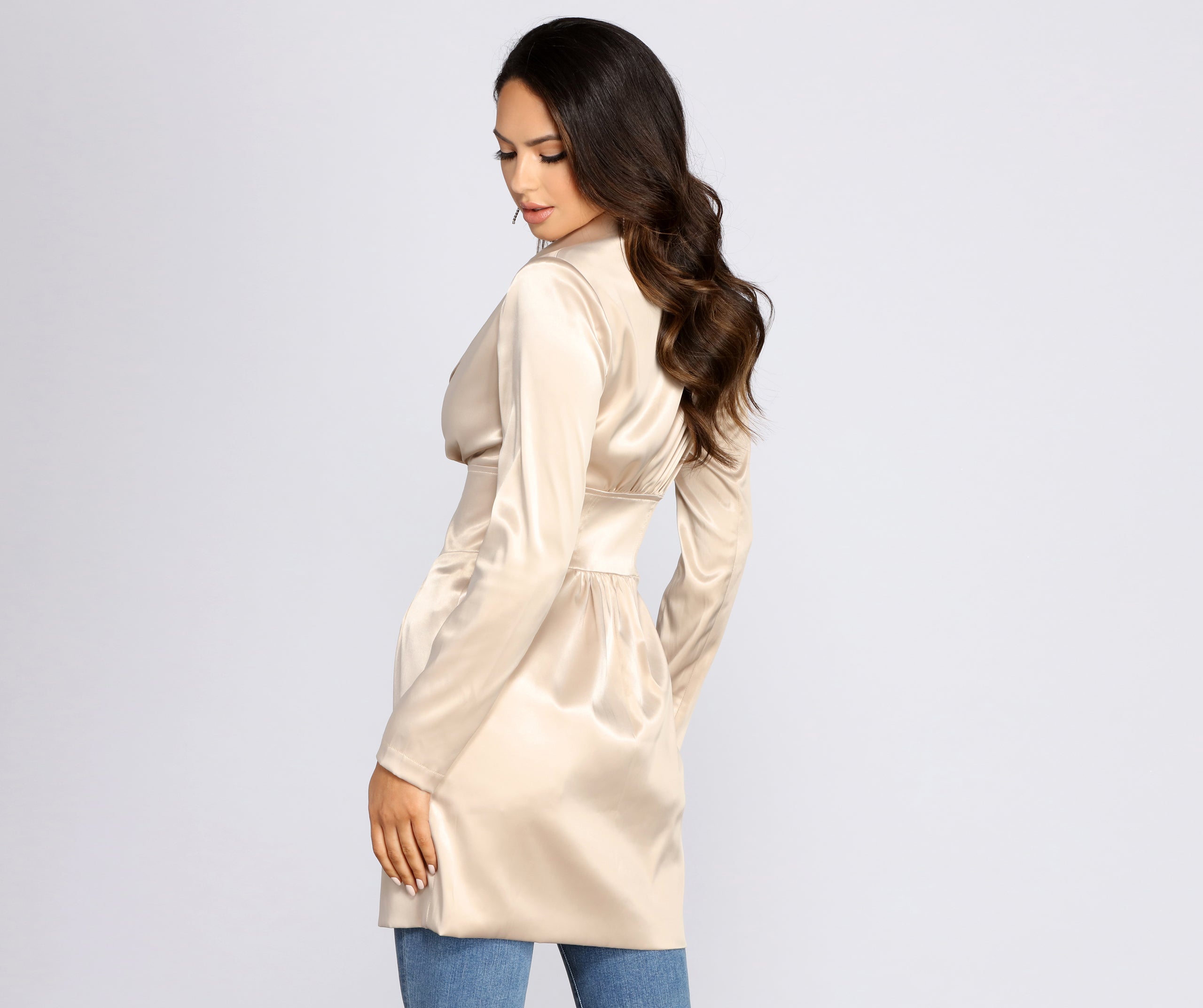 Ever So Chic Satin Trench