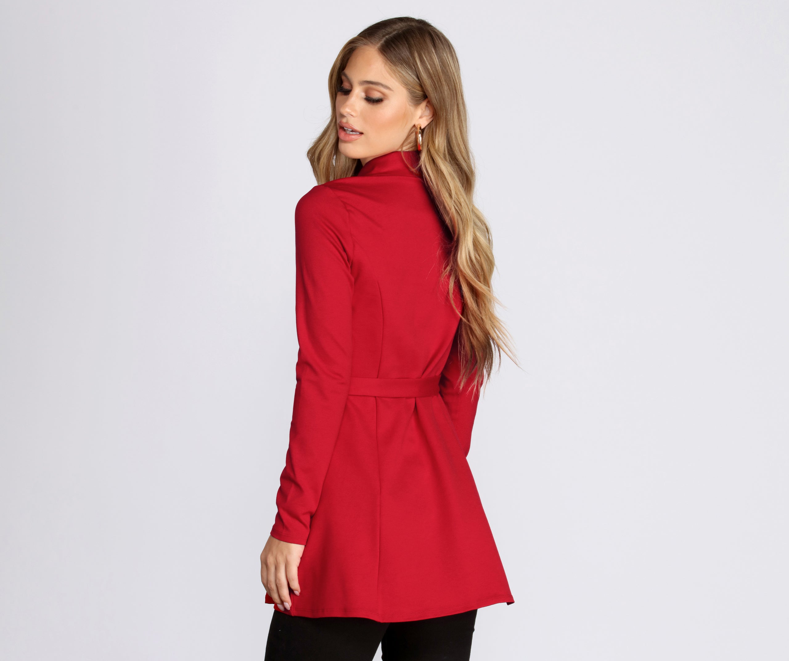 Amore Long Belted Trench Coat