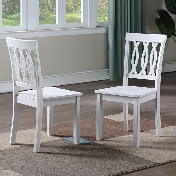 Porch and Den Nella White Side Chair (Set of 2)