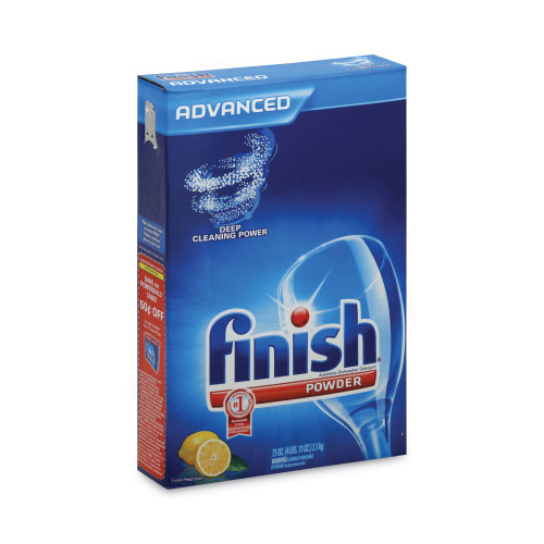 FINISH Automatic Dishwasher Detergent， Lemon Scent， Powder， 2.3 qt. Box， 6 Boxes/Ct (78234)