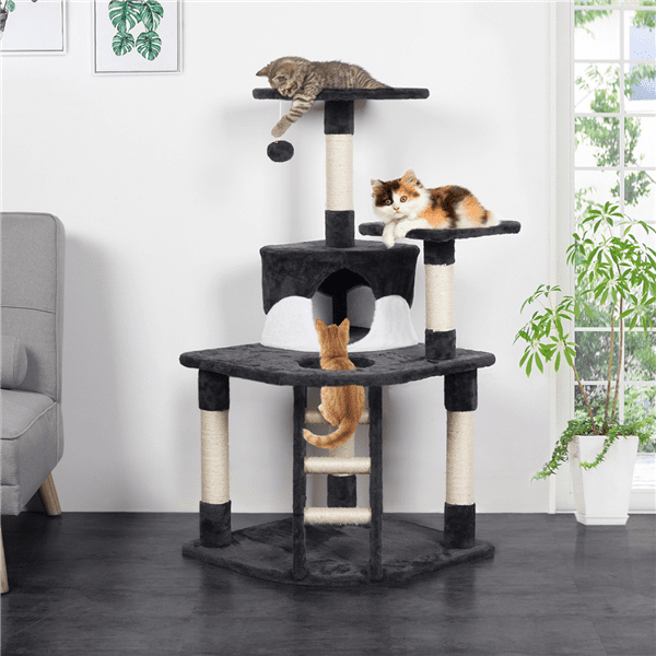 Yaheetech 48'' Cat Tree Scratcher Play House Condo Furniture Bed Post Kitten Pet Play House