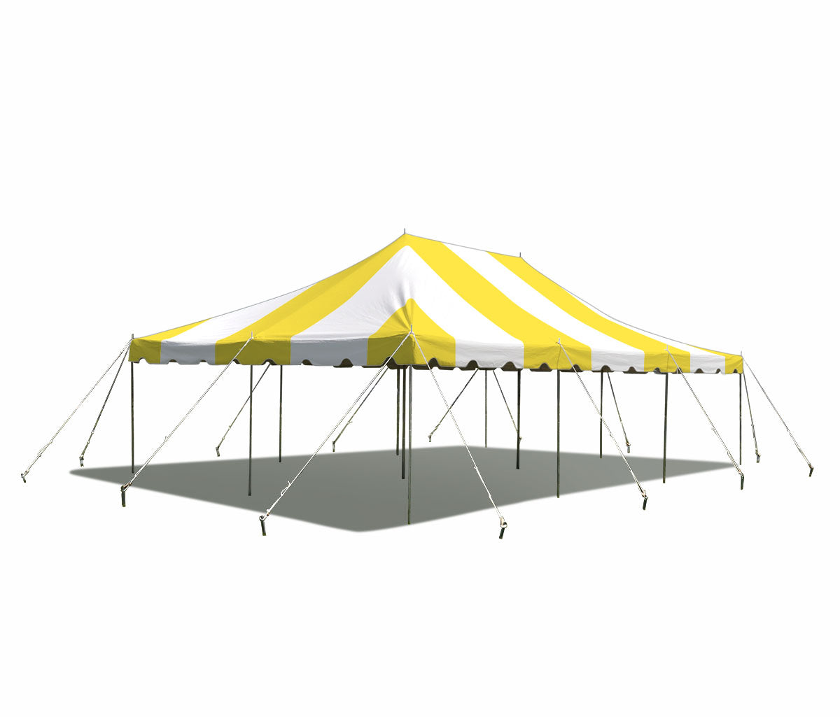 Party Tents Direct Weekender Outdoor Canopy Pole Tent, Yellow, 20 ft x 30 ft