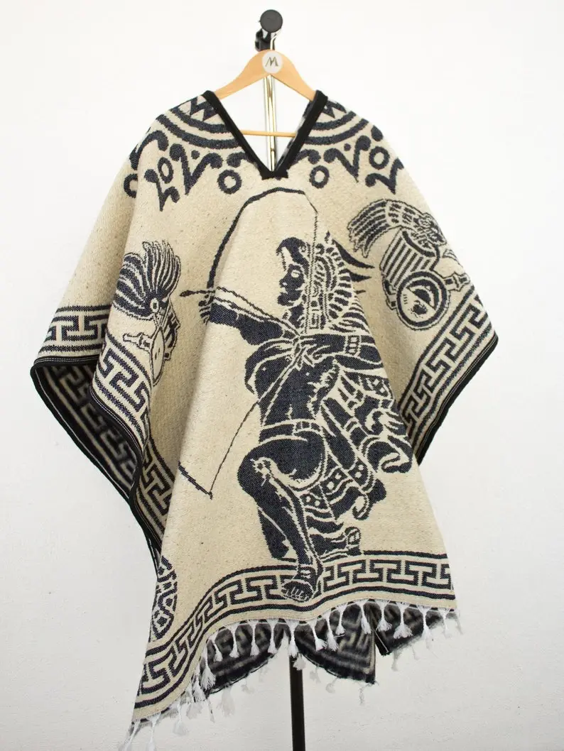 Ethnic Style Bow and Arrow Character Printed Cloak