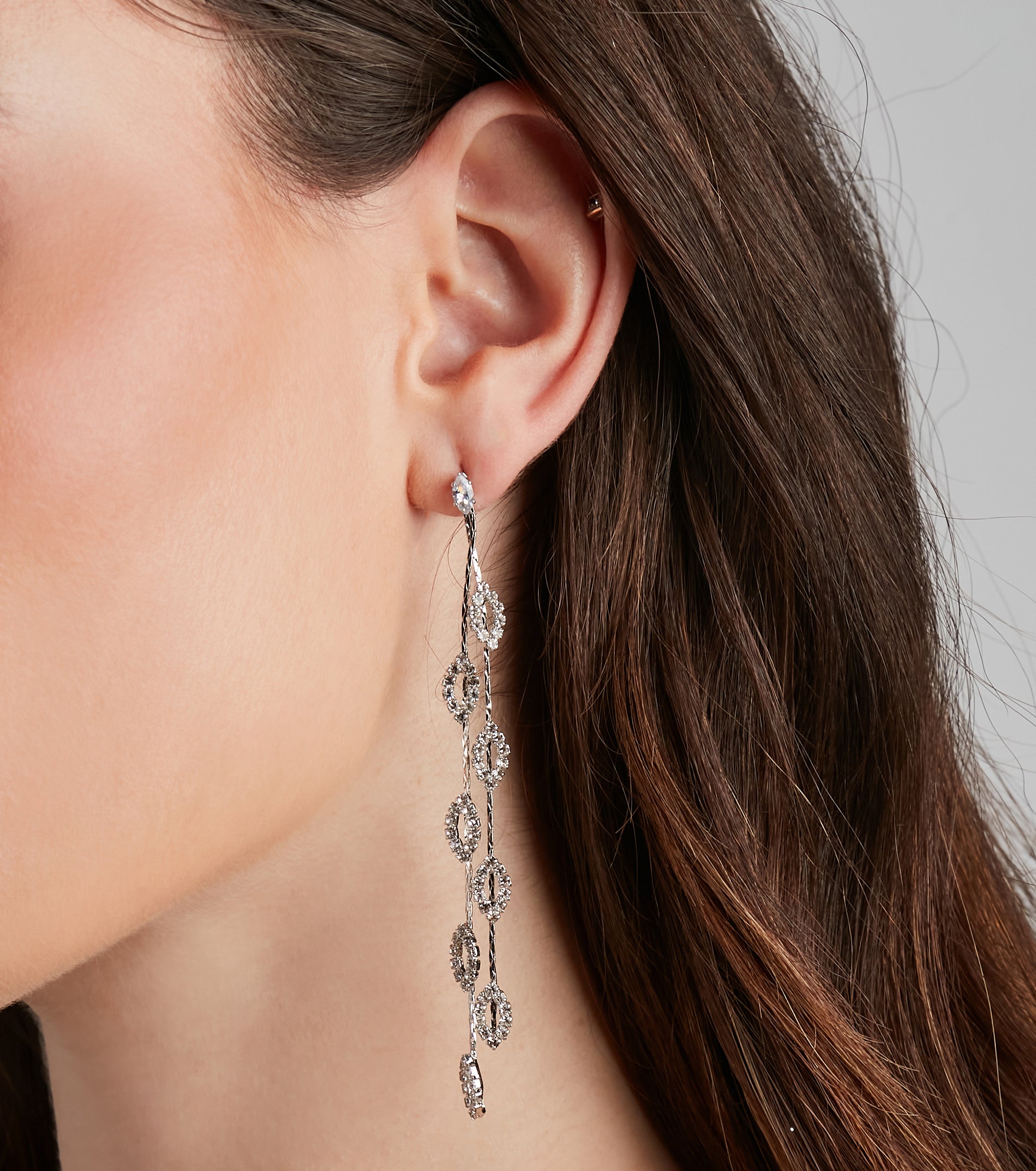 Dripping In Glam Rhinestone Earrings