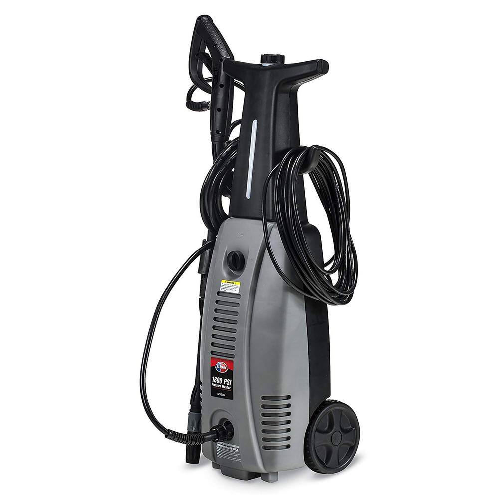 All Power APW5004 1800 PSI 1.6 GPM Electric Pressure Washer with Hose Reel for House， Walkway， Car and Outdoor Cleaning
