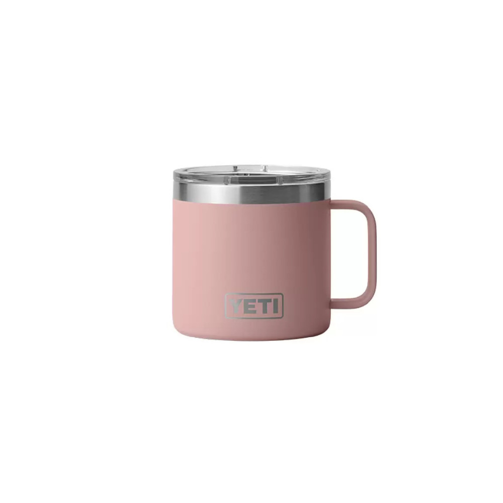 Yeti Sandstone Pink Rambler 14oz Mug with Magslider Lid