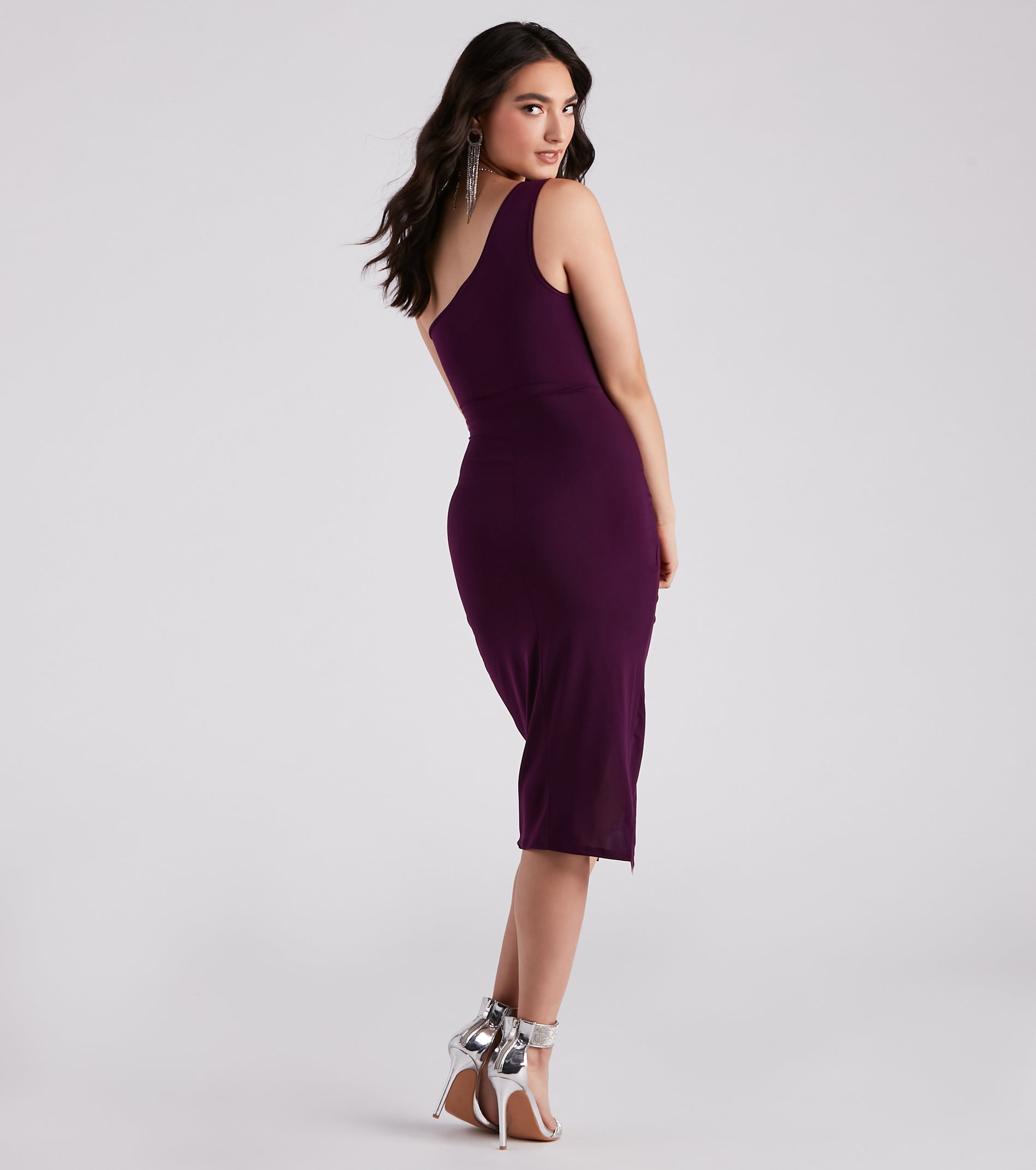 The One For You Slit Midi Dress